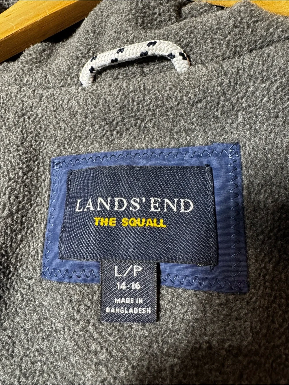 Lands' End The Squall Parka Women’s Large Petite 14-16 Blue Fleece Lined